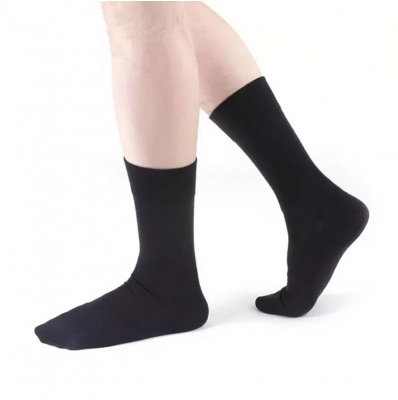 Носки мужские длинные "Лучшие" (5 штук) размер 41-47 (Черные)