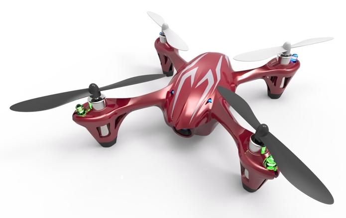 

Квадрокоптер Hubsan H107C X4 CAM (красный с серебряными полосками), H107C X4