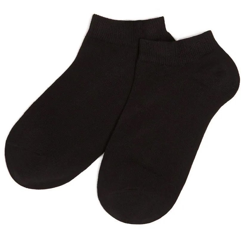 Носки мужские короткие "Спорт" размер 42-48 набор (12 штук) (Черные)