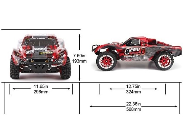 Радиоуправляемый шорт-корс трак Remo Hobby 4WD RTR масштаб 1:8 2.4G - RH8025 (красный)