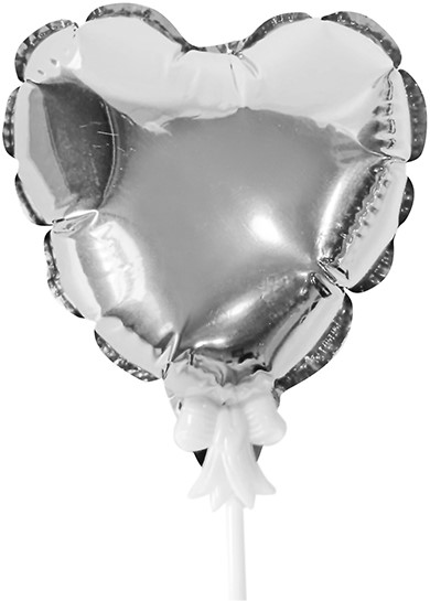 Шар-самодув (6''/15 см) Мини-сердце, Серебро, 1 шт. 190001 от Somebox