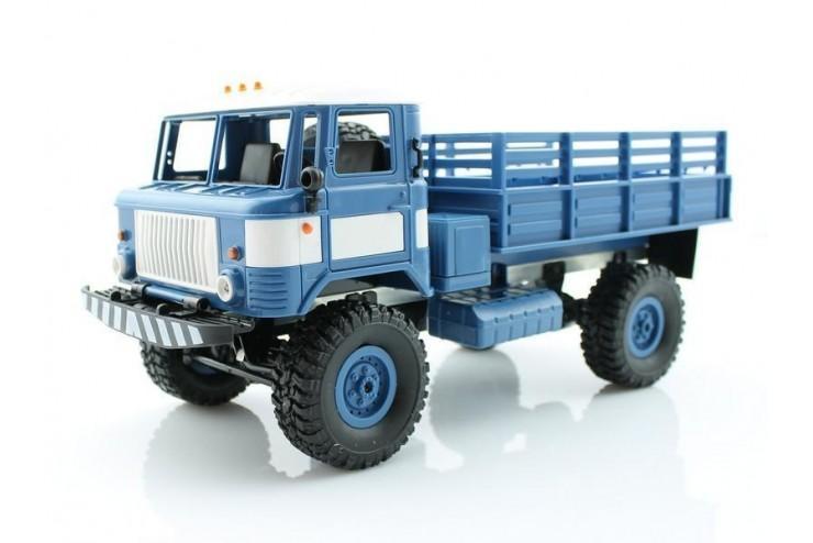 

Радиоуправляемая машина WPL Газ 66 грузовая 1/16+акб RTR 2.4G (Blue), Голубой