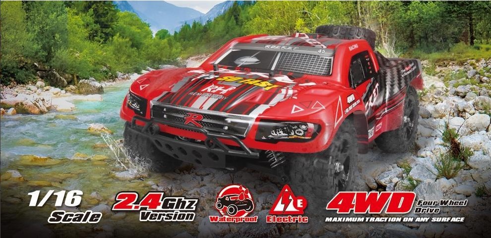 Внедорожник Remo Hobby Rocket 4WD RH1625 Brushless 4WD RTR Б/К + Li-Po масштаб 1:16 (Красный)