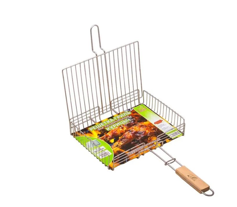 Решетка гриль для курицы никель (340*260)