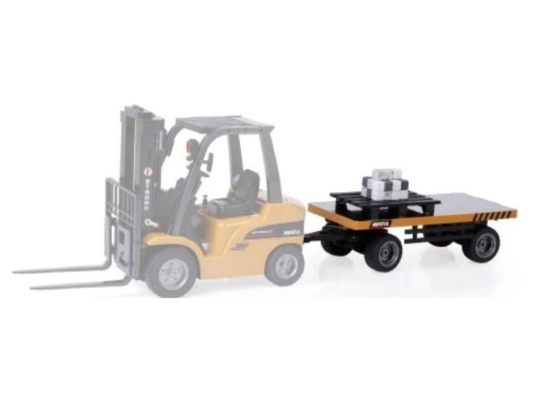 Радиоуправляемый погрузчик с прицепом HUI NA TOYS 2.4G 8CH масштаб 1:10 RTR - HN1576 (Желтый)