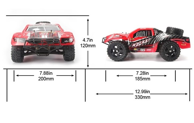 Р/У шорт-корс Remo Hobby Rocket 4WD RTR + Li-Ion масштаб 1:16 RH1621 (красный)
