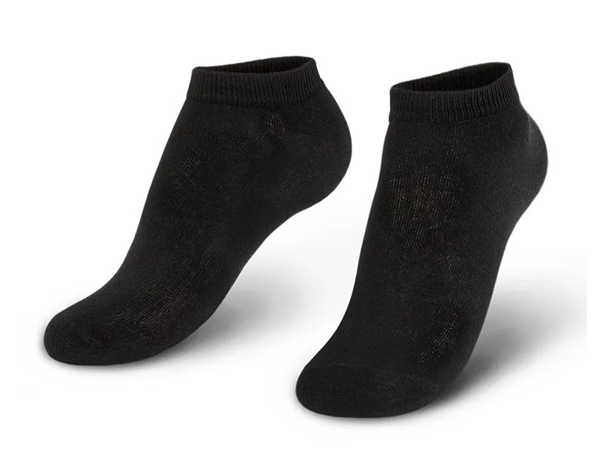 Носки мужские короткие "Спорт" размер 42-48 набор (12 штук) (Черные)