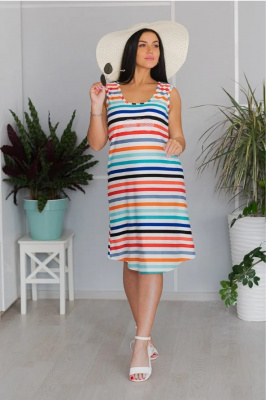 Сарафан Радуга Цветная полоска (44)