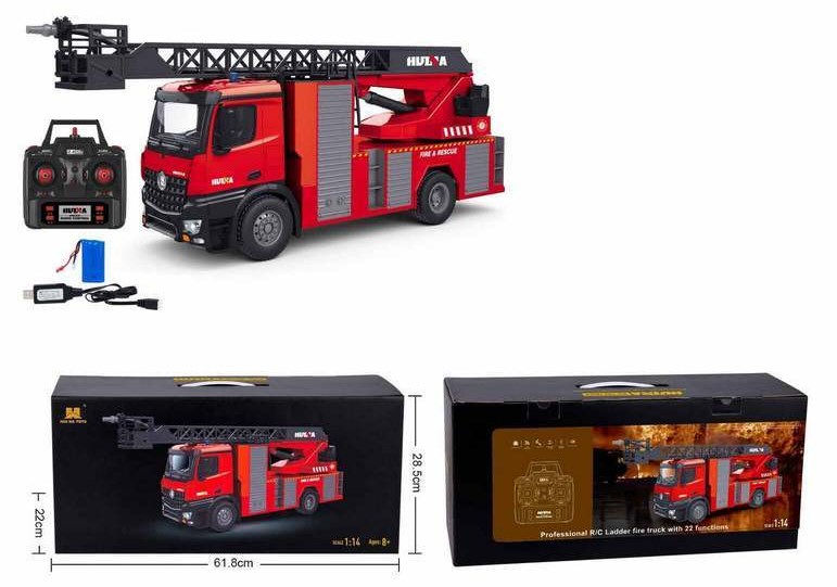 Р/у пожарная машина-лестница HUI NA TOYS 2.4G 22CH 1/14 RTR арт.HN1561 (Базовый)