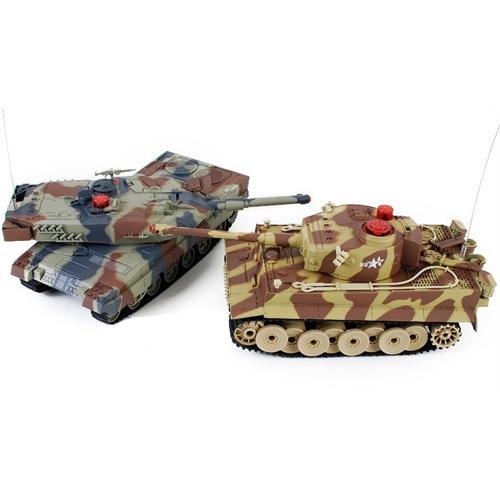 

Радиоуправляемый танковый бой Huan Qi Tiger vs Abrams масштаб 1:24 27Mhz vs 40Mhz- HQ558N (Базовый), Танковый бой