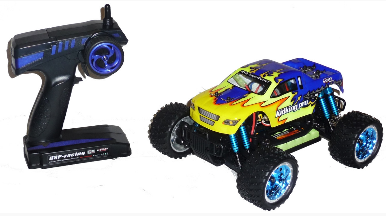

Монстр-трак HSP KidKing PRO (94186PRO) 1:16 25.1 см (Желтый-Синий), Синий желтое пламя, Монстр-трак