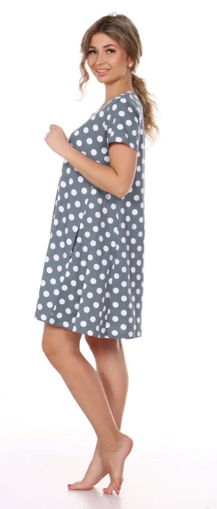 Платье женское VL-614 Горох Зеленый (48)