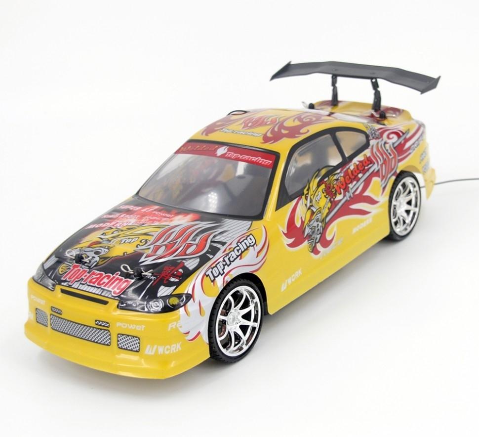 

Радиоуправляемый автомобиль для дрифта Nissan Silvia GT 1:14 - 828-3 (желтый), Машина