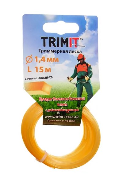 

Леска для триммера "Квадрат" 15 метров, 2 шт (1,4)