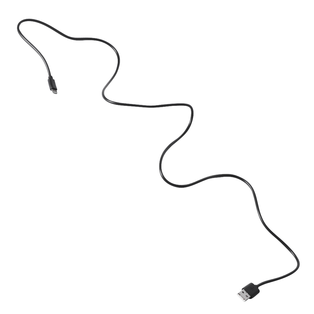 Кабель для IPhone USB - Lightning 2.4A, 1 метр (Черный)