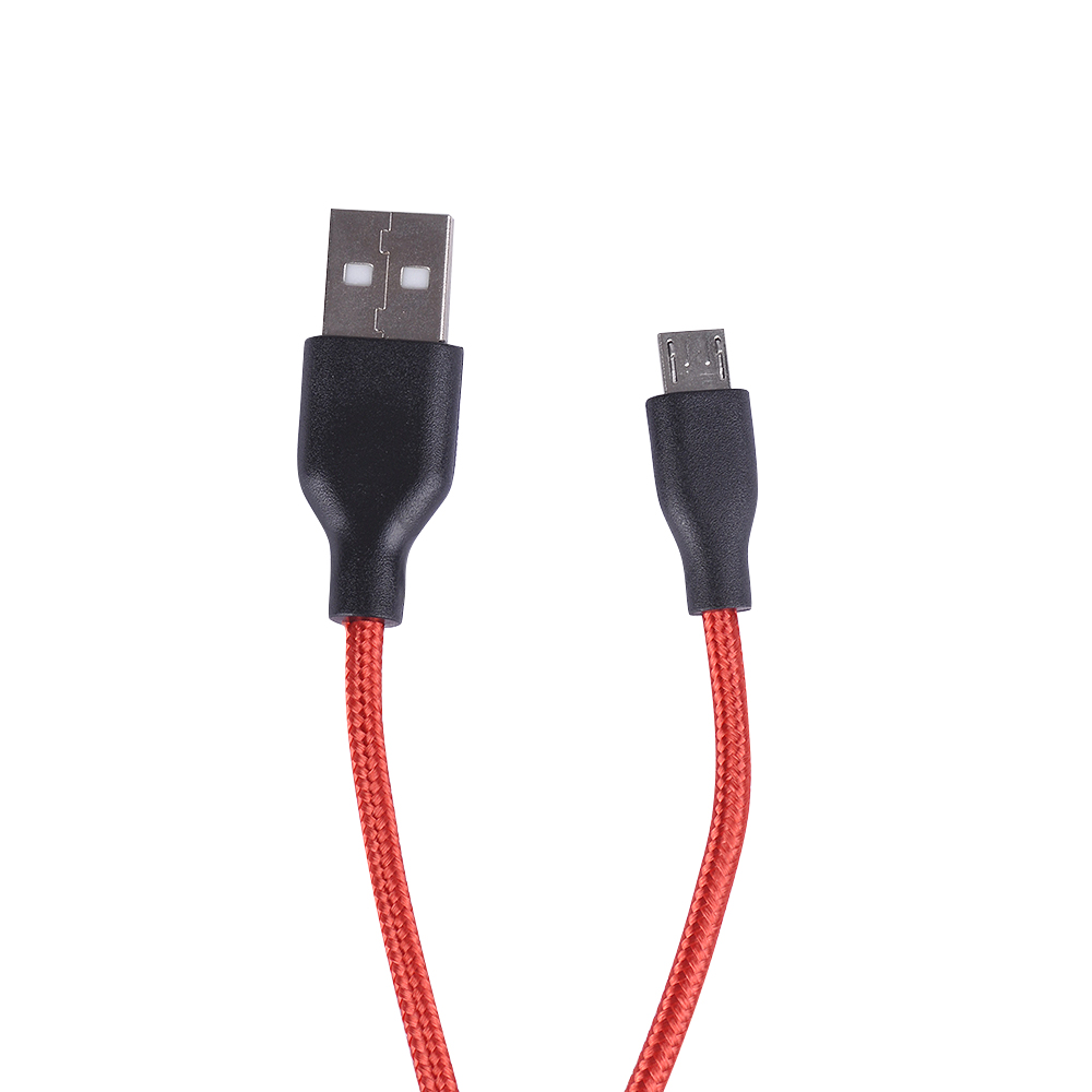 Кабель Pujimax в нейлоновой оплетке USB - MicroUSB 2.4A, 1 метр (Красный)