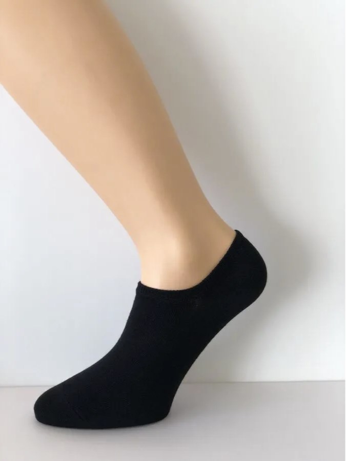 Носки женские короткие "Лучшие" (10 штуки) размер 36-41 (Черные)