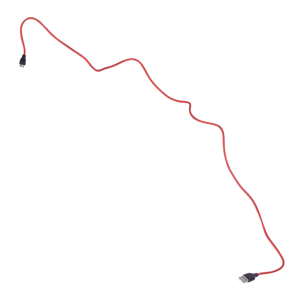 Кабель Pujimax в нейлоновой оплетке USB - Type-C 2.4A, 1 метр (Красный)