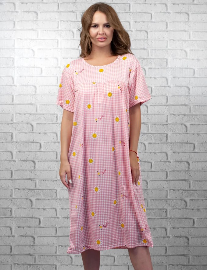 Туника Ромашка (Розовый, oversize)
