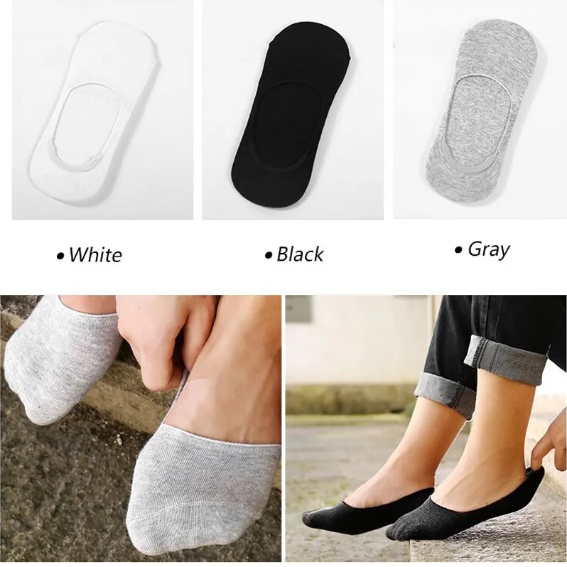 Следки женские "Лучшие" размер 37-41 набор (6 штук) (Белый-Серый-Черный)