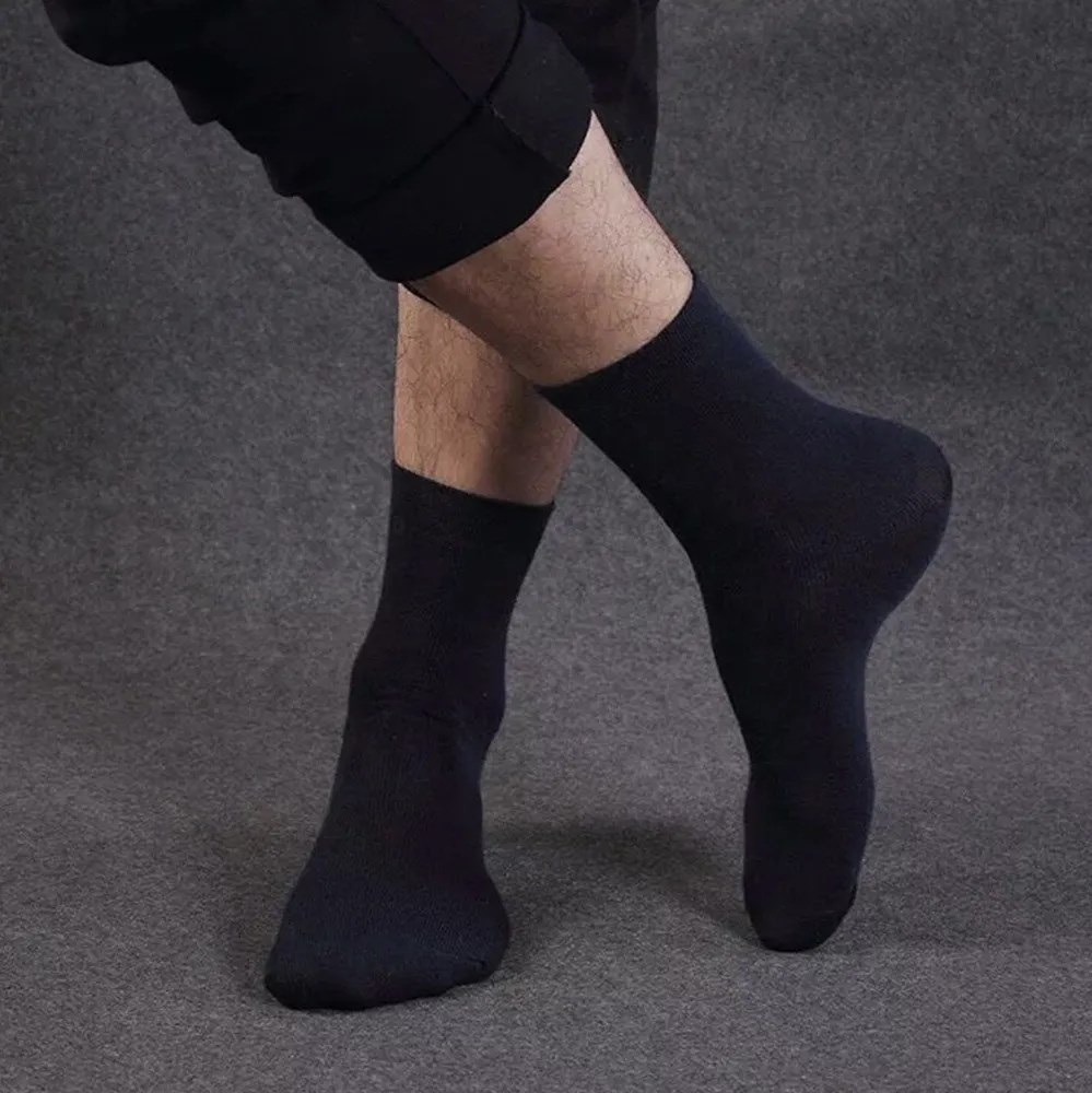 Носки мужские длинные "Лучшие" (5 штук) размер 41-47 (Черные)