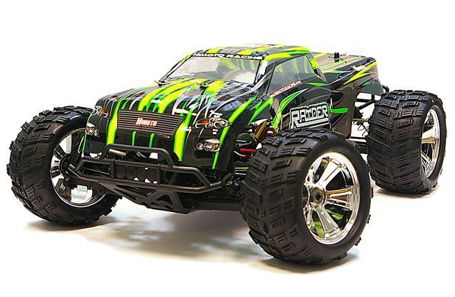 

Радиоуправляемый монстр Himoto Raider Brushless 4WD RTR масштаб 1:8 2.4G - E8MTL (Черно-зеленый), Черный с зелеными полосками, Монстр-трак