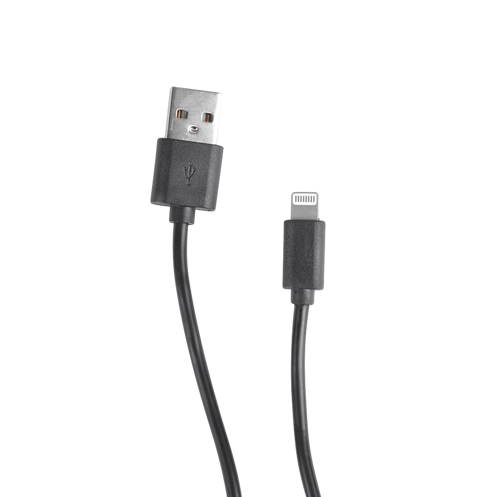 Кабель для IPhone USB - Lightning 2.4A, 1 метр (Черный)