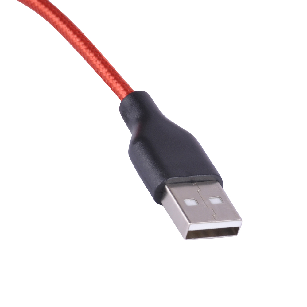 Кабель Pujimax в нейлоновой оплетке USB - MicroUSB 2.4A, 1 метр (Красный)