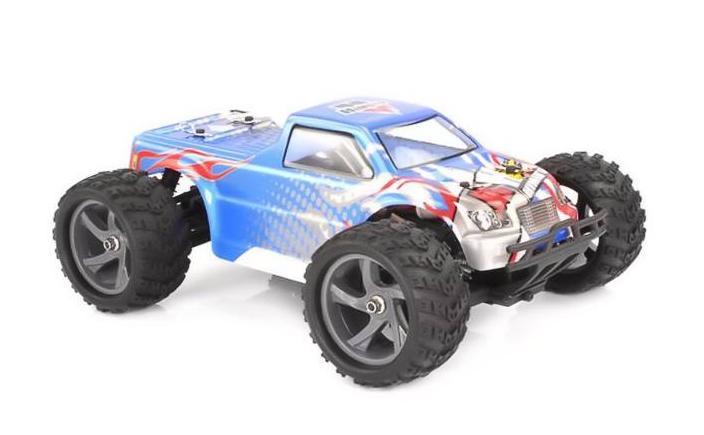 

Р/У Монстр Himoto Bowie Brushless 4WD 2.4GHz 1/10 RTR + Li-Po и З/У (Сине-красно-белый), Монстр-трак
