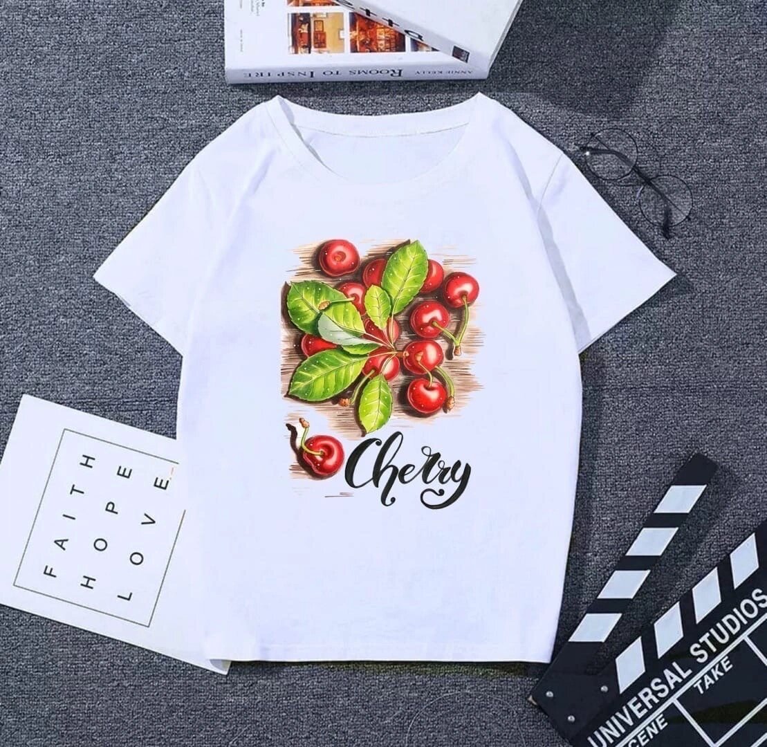 

Футболка женская Cherry-белая (42-44), Белый