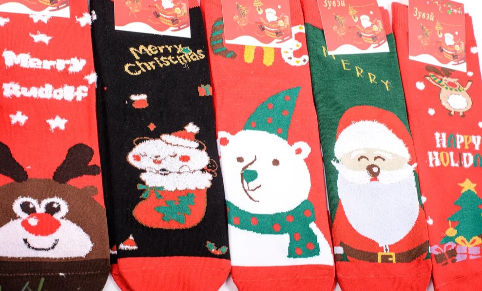 Носки женские "Новый год", набор 5шт., р-р 36-41 (Набор №1)