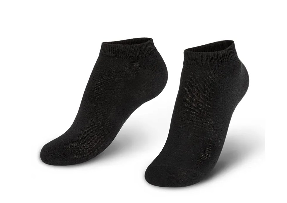 Носки мужские короткие "Спорт" размер 42-48 набор (6 штук) (Черные)