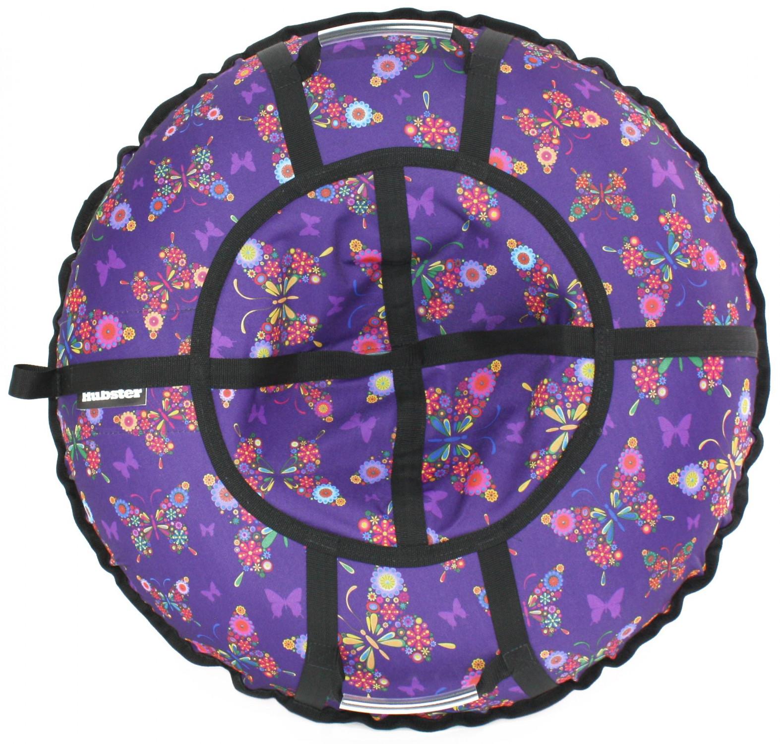 Тюбинг Hubster Люкс Pro 105см (Бабочки фиолетовые)