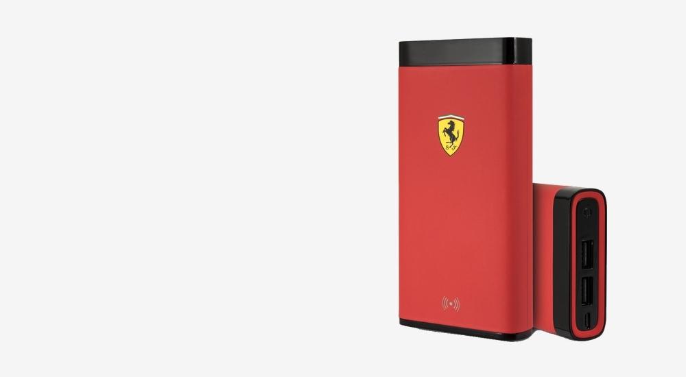 Внешний аккумулятор ferrari 10000 mah с функцией беспроводной зарядки