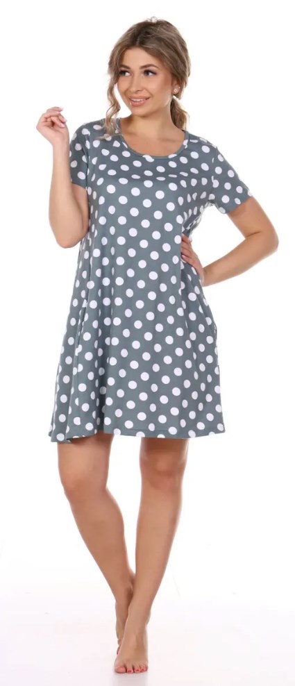 Платье женское VL-614 Горох Зеленый (48)