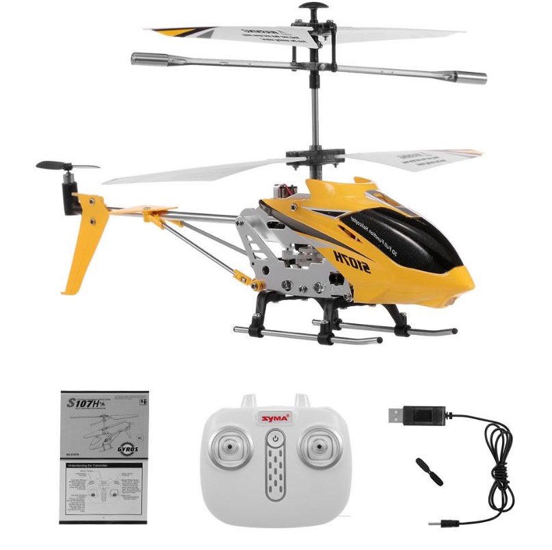 Радиоуправляемый вертолет Syma S107H RTF 2.4GHz с барометром арт.S107H (Желтый)