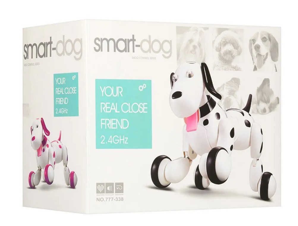 Радиоуправляемая робот-собака HappyCow Smart Dog - 777-338 (Розовая)