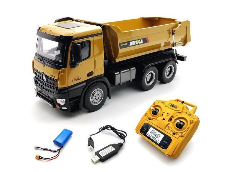 Радиоуправляемый самосвал HUI NA TOYS 2.4G 10CH масштаб 1:14 RTR - HN1582 (Желтый)