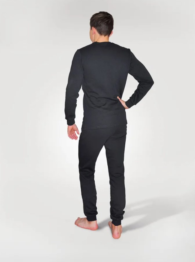 Белье нательное мужское с начесом (Черный, 44)