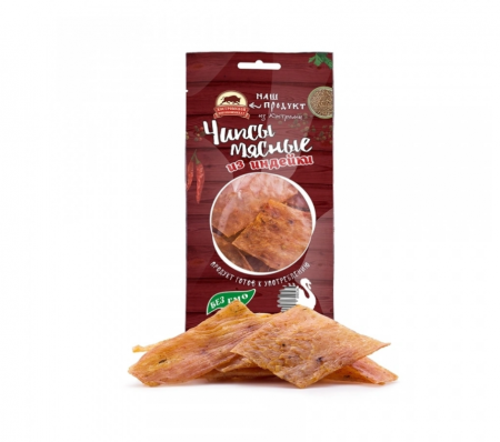 Мясные чипсы из индейки, 40 грамм