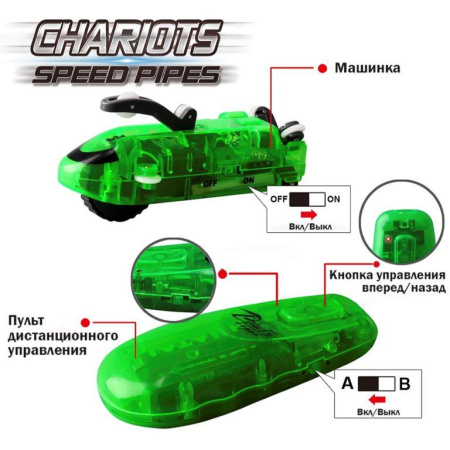 Р/У трек гоночный в трубе Chariots Speed Pipes (светится) 16 деталей - CH-022-5