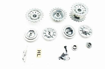 Звездочка ведущая и ленивец (металл) для Tiger 1 - TG3818-003