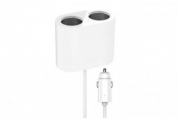 Разветвитель для прикуривателя Xiaomi Roidmi Dual Port Converter (ZJQ01RM) White (10 см)
