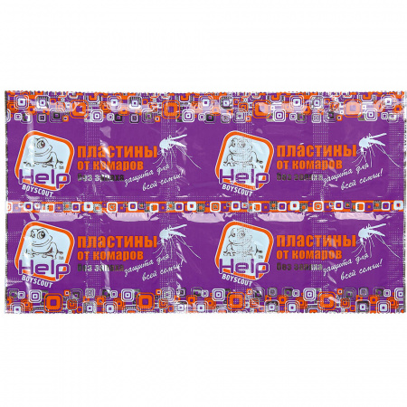 HELP Пластины от КОМАРОВ, дисплей-бокс, инсектицидные 