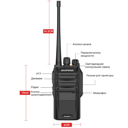 Радиостанция Baofeng BF-S56 MAX 10W IP67