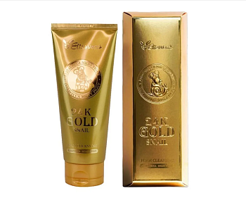 Elizavecca Пенка для умывания МУЦИН УЛИТКИ/ЗОЛОТО 24K Gold Snail Cleansing Foam, 180 мл