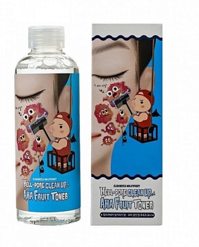 [Elizavecca] Тонер-пилинг ФРУКТОВЫЕ КИСЛОТЫ Hell-Pore Clean Up Aha Fruit Toner, 200 мл
