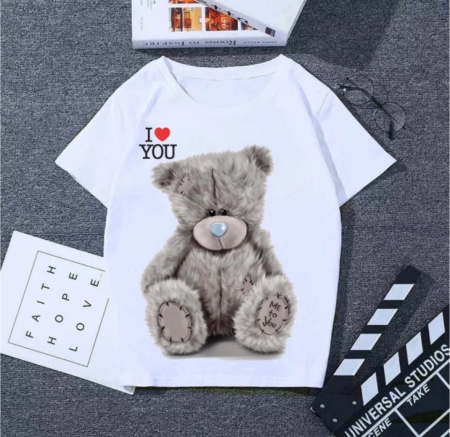 Футболка женская Медвежонок-белая