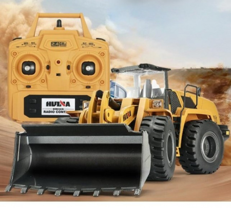 Радиоуправляемый погрузчик бульдозер HUI NA TOYS масштаб 1:14 2.4G - HN1583