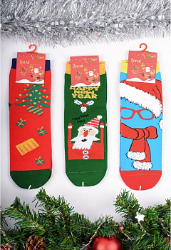 Носки женские "Новый год", набор 3шт., р-р 36-41